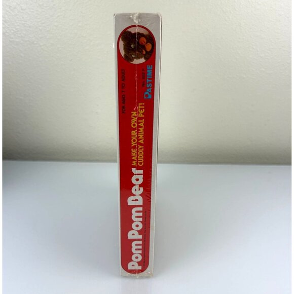 Vintage Pastime POM POM BEAR Craft Art Kit, Sealed Brown Orange Animal Cute 7+ - Picture 5 of 9